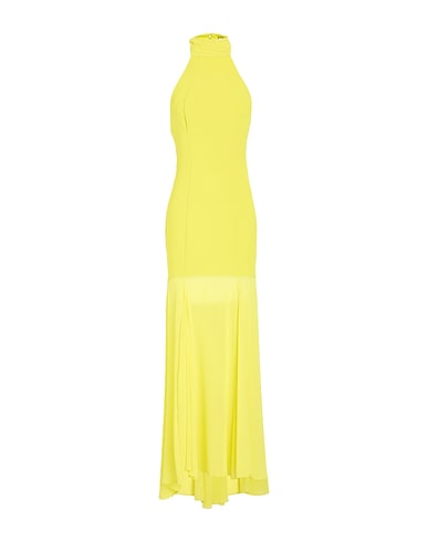 ELISABETTA FRANCHI Vestito lungo RED CARPET Verde lime 95% Poliestere, 5% Elastan