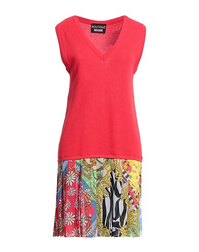 BOUTIQUE MOSCHINO Short dress Coral 100% Polyester, Paper