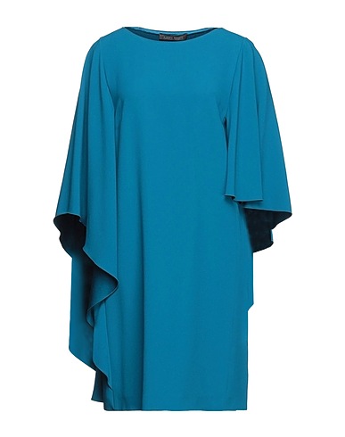 ALBERTA FERRETTI Short dress Deep teal 74% Acetate, 26% Viscose