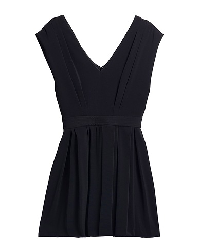 SANDRO Pleated dress Black 97% Polyester, 3% Elastane