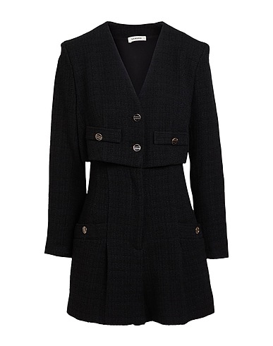 SANDRO オールインワン(ショート丈) NERO コットン 49% / レーヨン 25% / アクリル 20% / ナイロン 6%