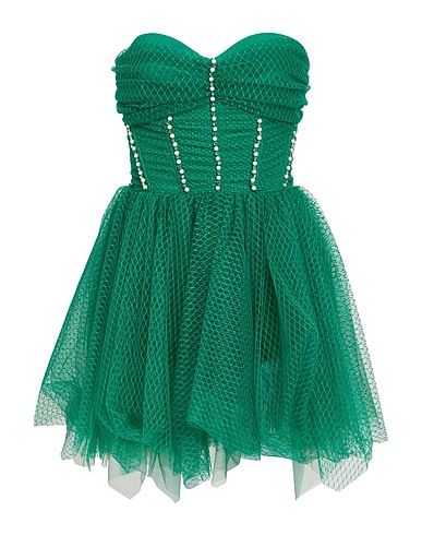 ELISABETTA FRANCHI Playsuits VERDE 100% Polyamid, Polyester, Elastan