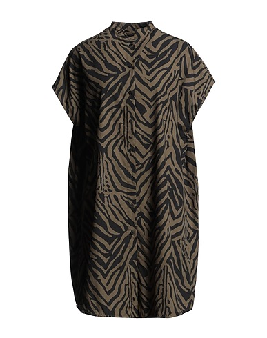FISICO Shirt dress Military green 100% Cotton