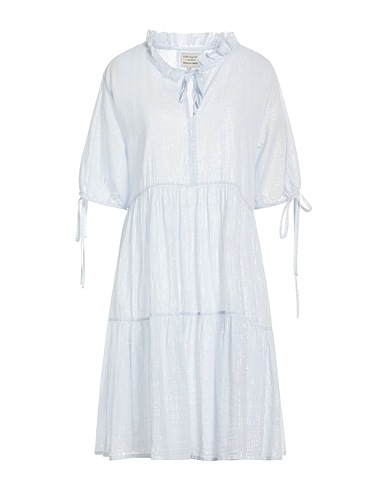 ALESSIA SANTI Midi dress Sky blue 90% Cotton, 10% Polyester