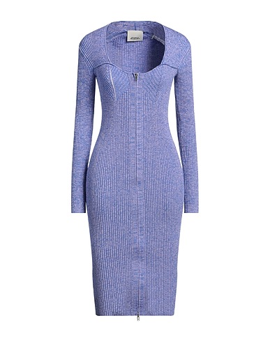 ISABEL MARANT Midi dress Mauve 61% Merino Wool, 26% Polyester, 11% Polyamide, 2% Elastane