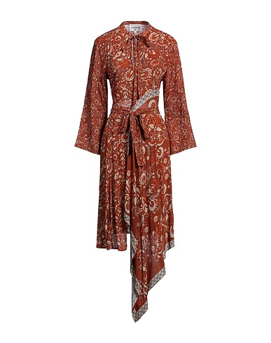 ANTIK BATIK Midi dress Camel 100% Viscose