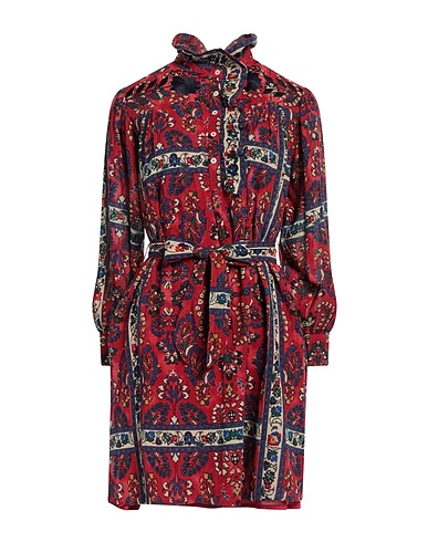 ANTIK BATIK Vestito chemisier Bordeaux 100% Cotone
