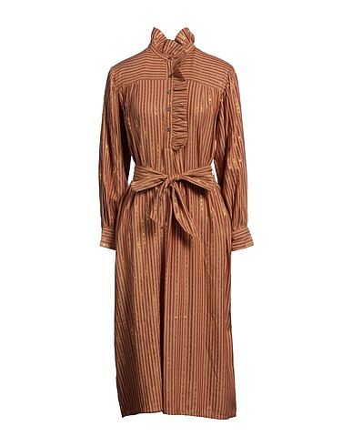 ANTIK BATIK Midi dress Camel 97% Viscose, 3% Lurex®