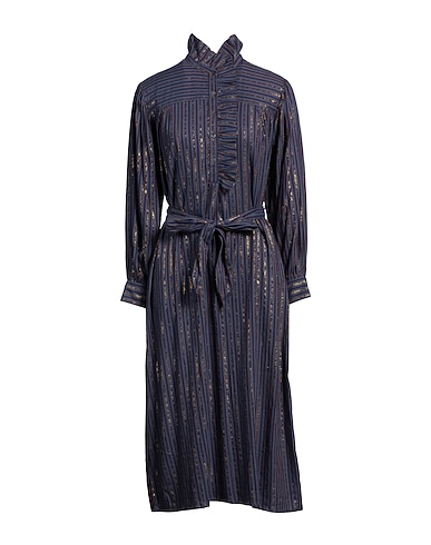 ANTIK BATIK Midi dress Slate blue 97% Viscose, 3% Lurex®