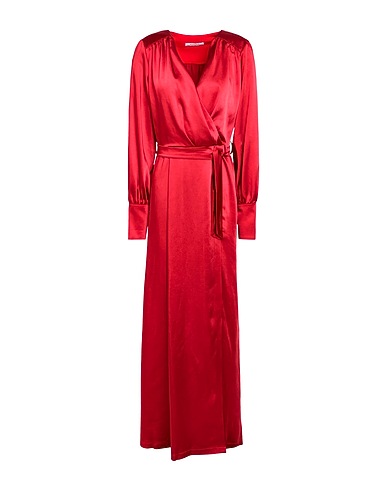 WHITE WISE Long dress Red 100% Polyester