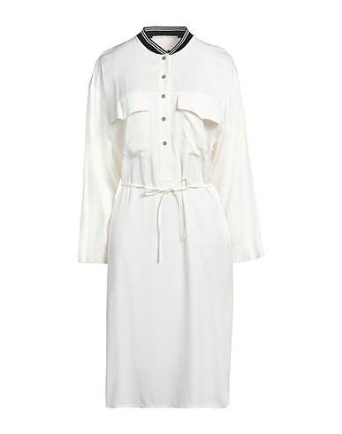 8PM Shirt dress Cream 100% Viscose, Polyamide, Elastane