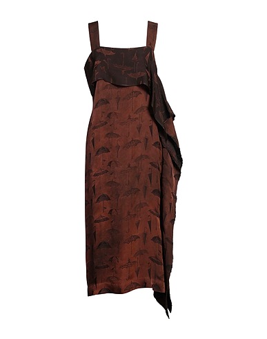 UMA WANG Midi dress Brown 100% Viscose