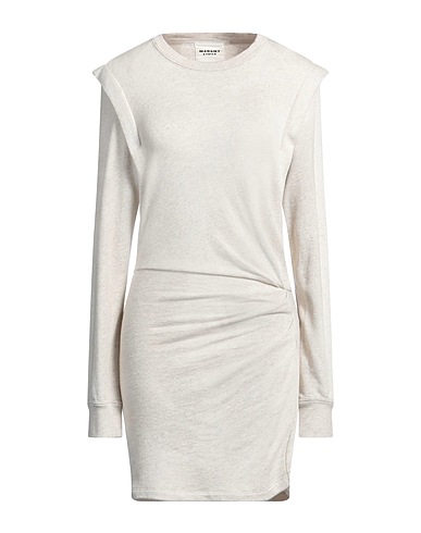 MARANT ÉTOILE Vestito corto Beige 44% Viscosa, 42% Cotone, 14% Lino
