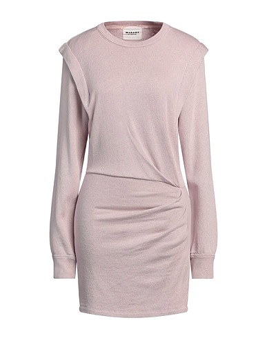 MARANT ÉTOILE Vestito corto Rosa 44% Viscosa, 42% Cotone, 14% Lino