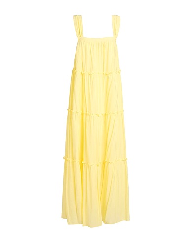 GLAMOROUS Long dress Yellow 45% Polyester, 30% Viscose, 25% Polyamide