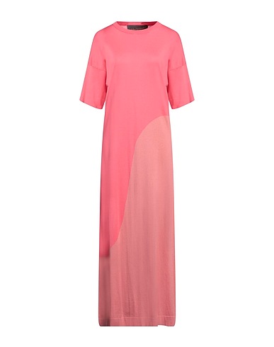 ANTONIA ZANDER Long dress Fuchsia 50% Cotton, 50% Mulberry silk