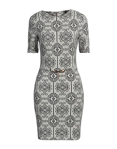 WHITE WISE Sheath dress Light grey 62% Polyester, 34% Viscose, 4% Elastane