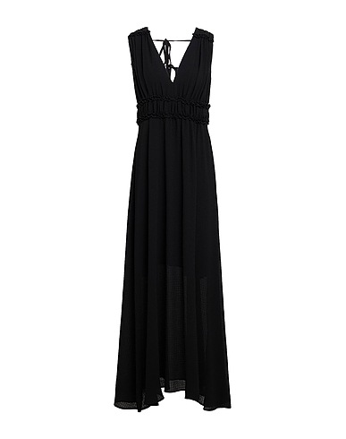 LIU •JO Long dress Black 98% Polyester, 2% Elastane