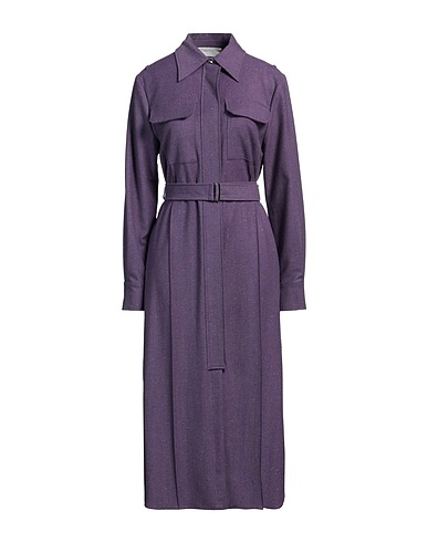 BEATRICE .B Midi dress Purple 56% Virgin Wool, 20% Polyester, 20% Viscose, 2% Elastane, 2% Silk