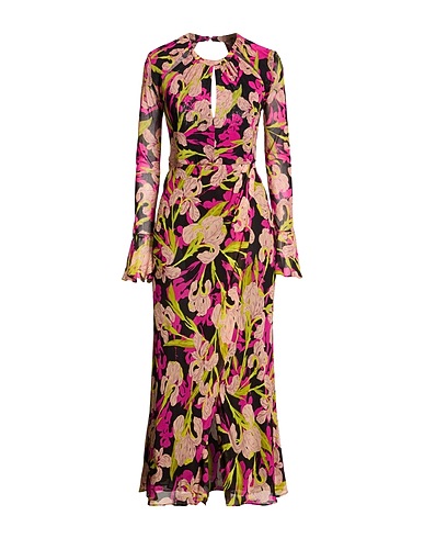 PINKO Robe mi-longue Magenta 100% Viscose, Polyamide