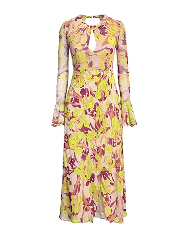 PINKO Midi dress Beige 100% Viscose, Polyamide