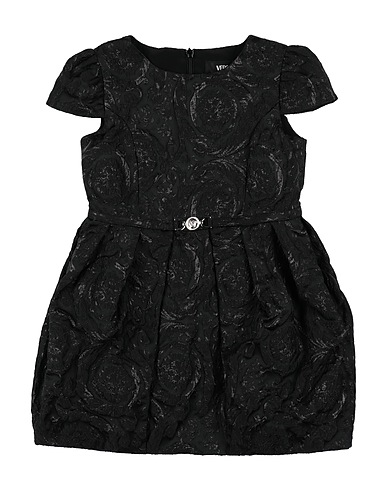 VERSACE YOUNG Dress Black 68% Polyester, 24% Polyamide, 8% Metallic fiber