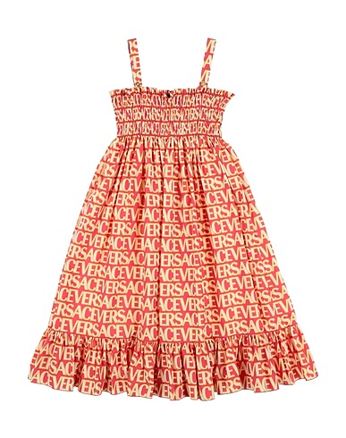 VERSACE YOUNG Dress Coral 100% Cotton