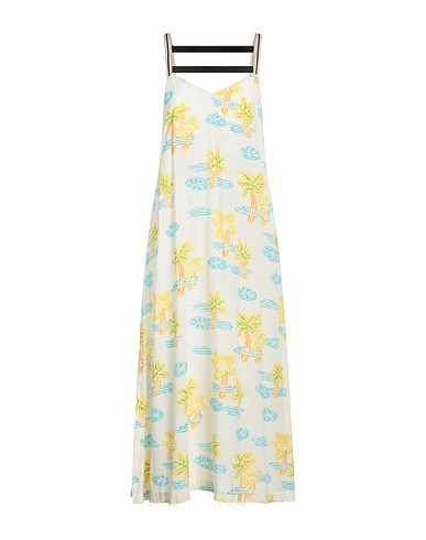 PALM ANGELS Midi dress Cream 100% Viscose, Polyester, Elastane