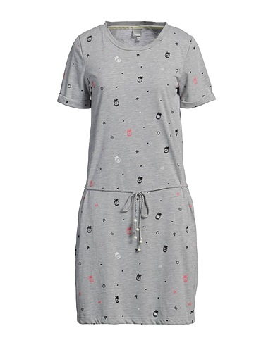BENCH. Short dress Light grey 65% Polyester, 35% Cotton