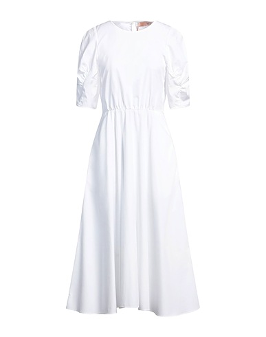 N°21 Midi dress White 100% Cotton