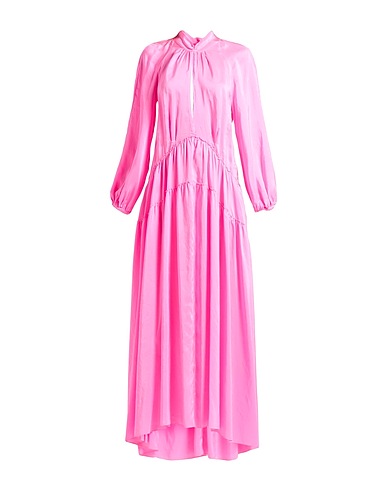 FORTE_FORTE Langes Kleid Fuchsia 100% Seide
