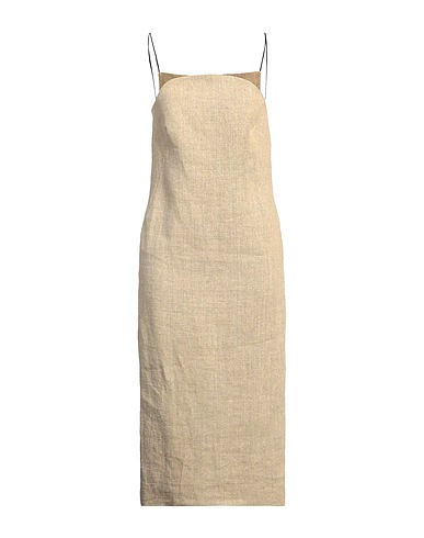 N°21 Midi-Kleid Khaki 100% Leinen