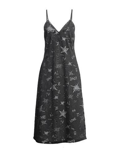 ACTITUDE by TWINSET Denim dress Black 99% Cotton, 1% Elastane