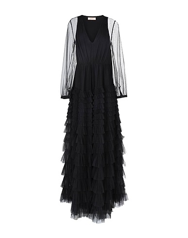 TWINSET Long dress Black 100% Polyester