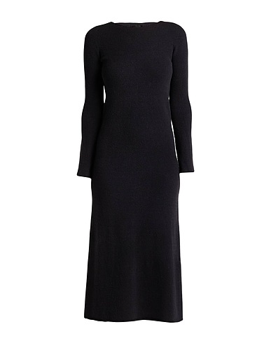 ROBERTO COLLINA Vestito in Maglia Nero 70% Lana Merino, 30% Cachemire