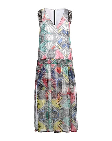CAVALLI CLASS Midi dress White 100% Silk