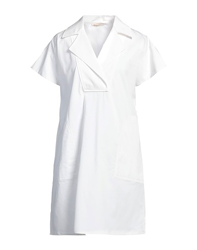 FEDELI Minivestido Blanco 97% Algodón, 3% Poliamida