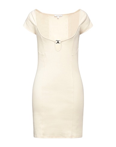 PATRIZIA PEPE Short dress Ivory 95% Cotton, 5% Elastane