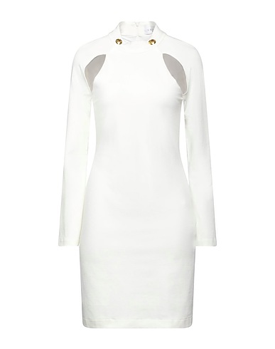 GAëLLE Paris Sheath dress White 65% Viscose, 30% Polyamide, 5% Elastane, Polyester