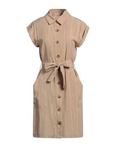 LIU •JO Vestito chemisier Beige 78% Lyocell, 22% Lino