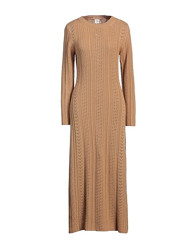 ELEVENTY Vestito lungo Cammello 45% Lana, 30% Viscosa, 25% Cachemire
