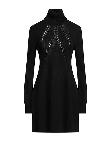 JIL SANDER Kurzes Kleid Schwarz 67% Wolle, 33% Baumwolle