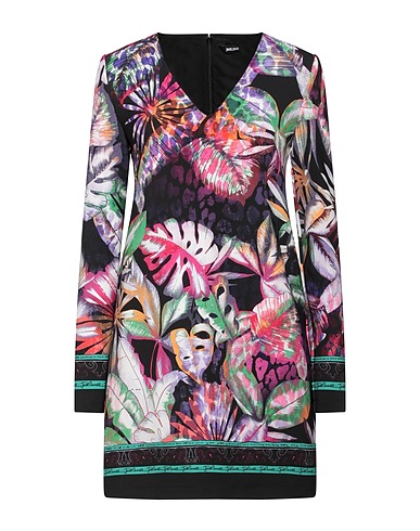 JUST CAVALLI Short dress Black 98% Polyester, 2% Elastane