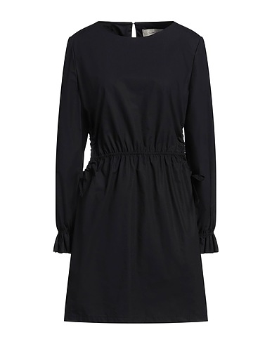 SOUVENIR Kurzes Kleid Schwarz 100% Baumwolle