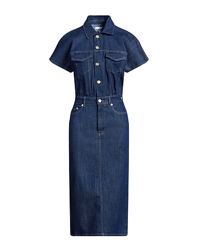 GANNI Denim dress Blue 99% Organic cotton, 1% Elastane