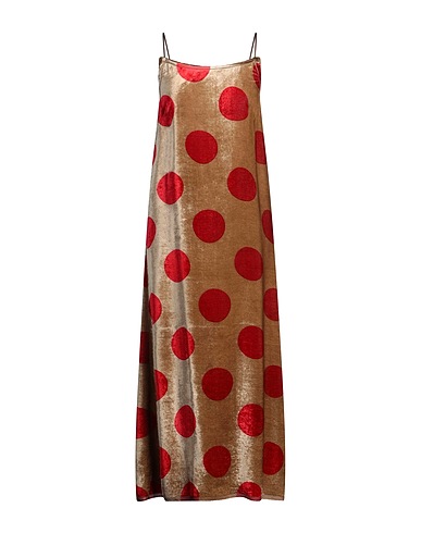 UMA WANG Midi dress Khaki 82% Viscose, 18% Silk