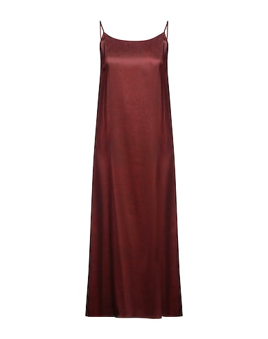 UMA WANG Midi dress Chocolate brown 94% Silk, 6% Elastane