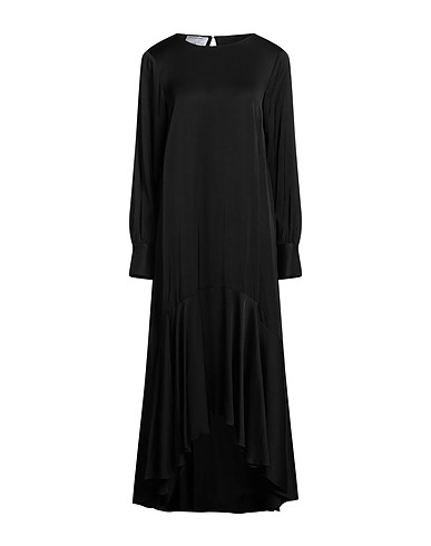 DESIGNERS REMIX Long dress Black 50% Viscose, 50% EcoVero™ viscose
