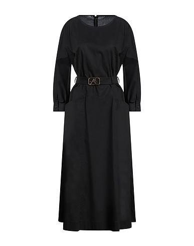 ALBERTA FERRETTI Midi dress Black 98% Cotton, 2% Other Fibres