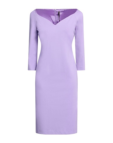 MANILA GRACE Midi dress Mauve 53% Viscose, 42% Polyamide, 5% Elastane